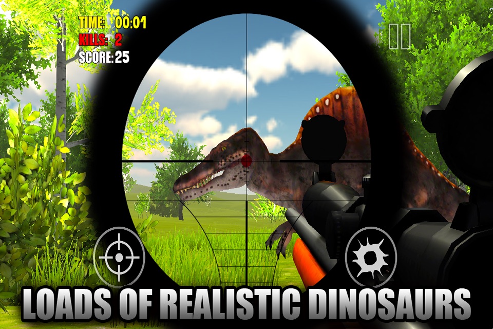 Alpha Dino Sniper 2014 3D FREE: Shoot Spinosaurus, Trex, Raptor screenshot 3