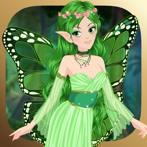 Green Forest Fairy Princess Dress Up Free Game Icon