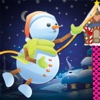 Airborne Action Snowman Swinging : Christmas Lights Tight-Rope Swing Time FREE