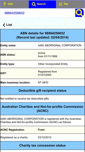 Tax ABN GST DGR Check(圖3)-速報App