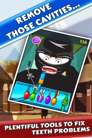 Ninja Dentist Cleanup: Play "Little Doctor Dental" Treatment's Deluxe Games screenshot 2