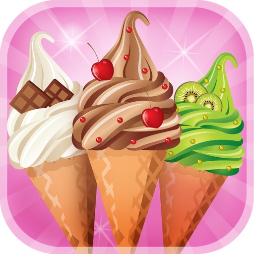 An ice cream maker game FREE-make ice cream cones with flavours & toppings Icon