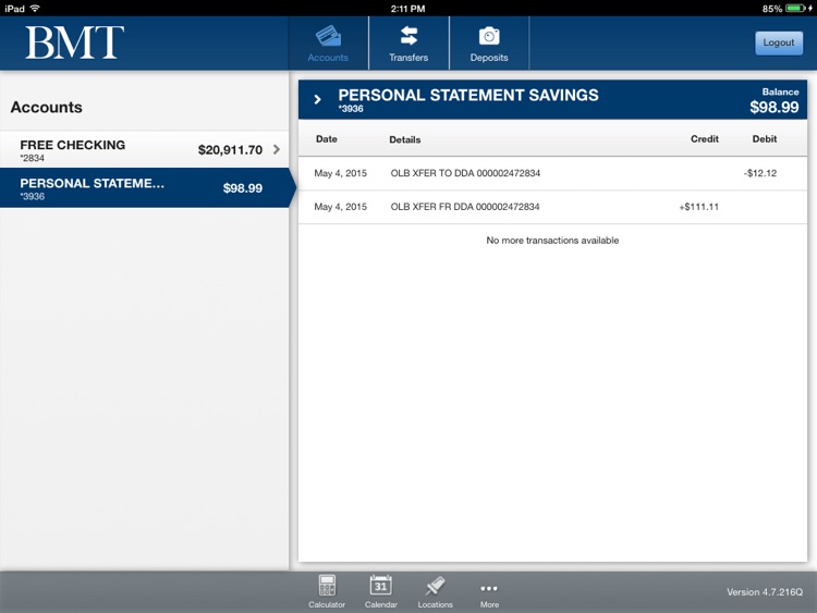 BMT Mobile Banking For IPad By Bryn Mawr Trust