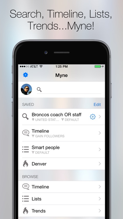 Myne - advanced search for Twitter