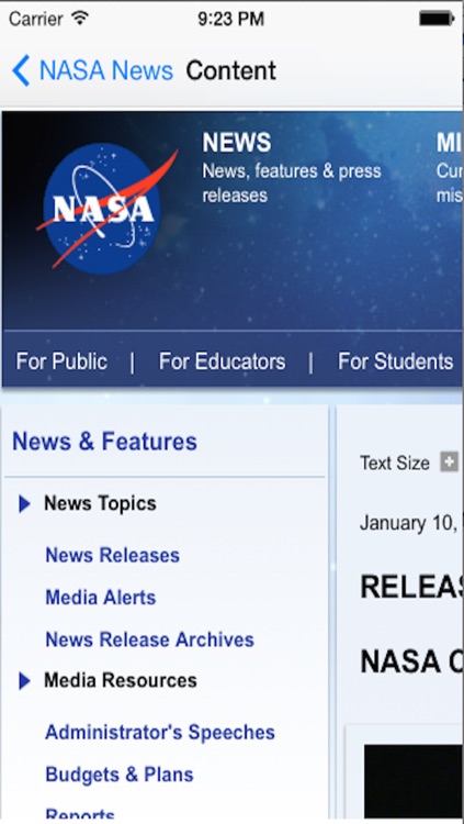 Space News - Nasa Edition, RSS Feed