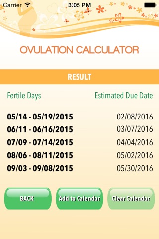 Free Ovulation Calculator screenshot 2