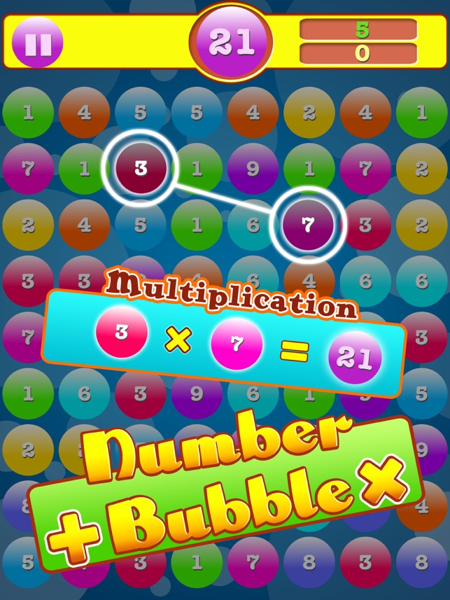 ‎數學泡泡 - Addition & Multiplication Number Bubbles Screenshot