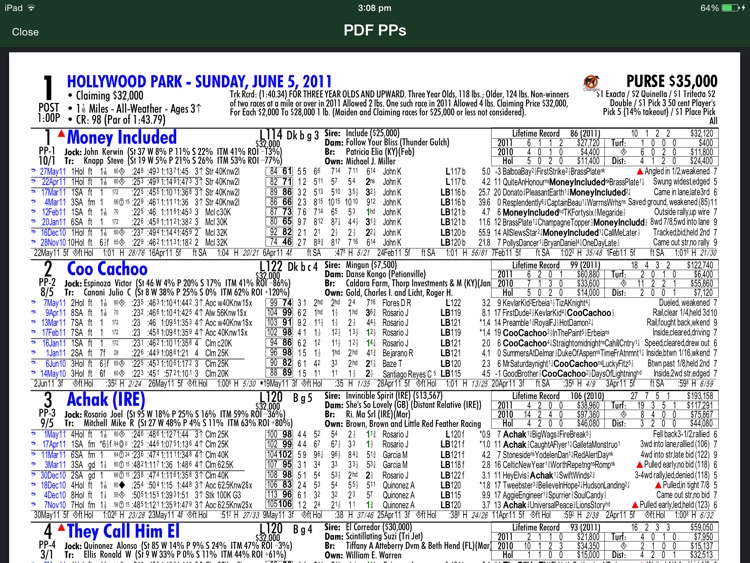 TrackMaster Tablet Handicapper PPs screenshot-4