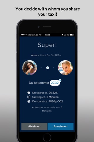 SHÄRE-a-Taxi - günstiger Taxi fahren screenshot 3