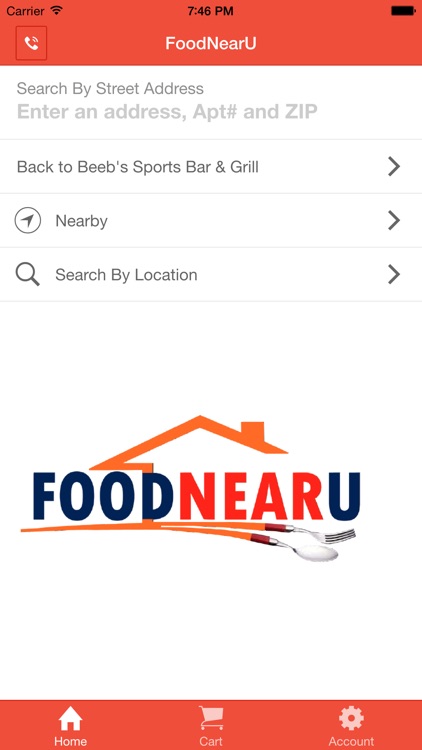 Food Near U – Restaurant Pickup Delivery Order App