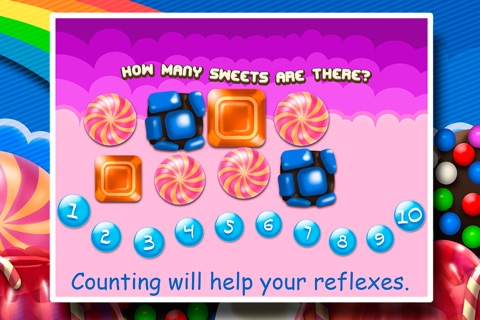 Sweet counting and learning numbers. Candies, jellies, lolipops and chocolates are fun! screenshot 2