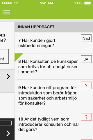 Checklistor om arbetsmiljö screenshot 3