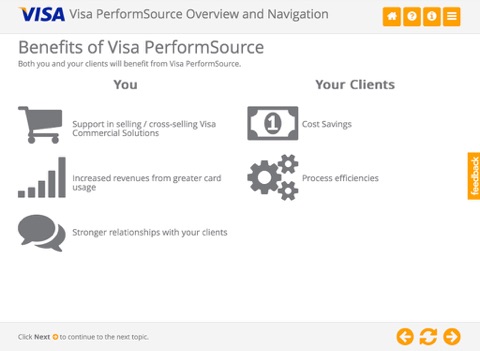 Visa PerformSource Training screenshot 2