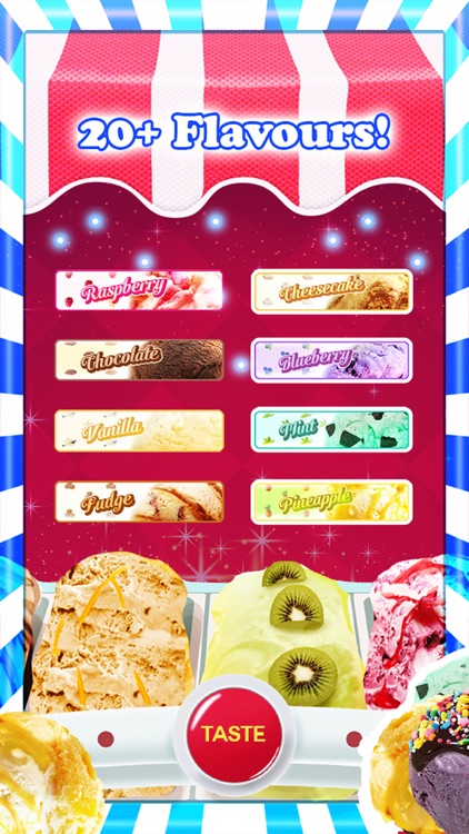 An ice cream maker game HD-make ice cream cones with flavours & toppings