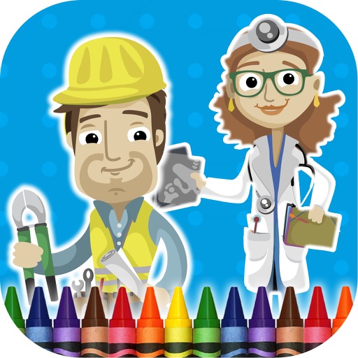 Coloring Book Occupations iOS App