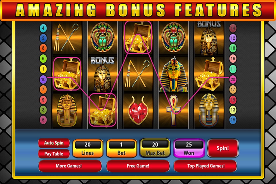 A Pharaohs Slots Temple - Free Ancient Casino Slot Machine screenshot 3