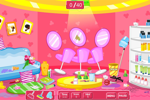 Clean up hair salon - Cleanup game screenshot 3