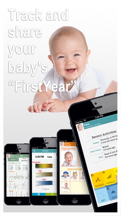 FirstYear - Baby feeding timer, sleep, diaper log