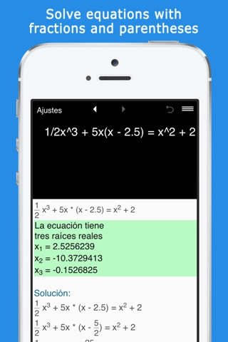 Cubic equation solver screenshot 2