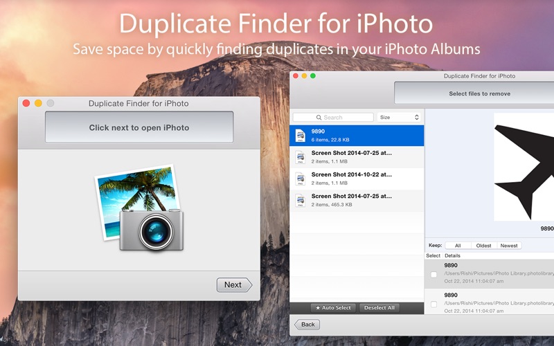 Duplicate Finder for iPhoto thumbnail 1