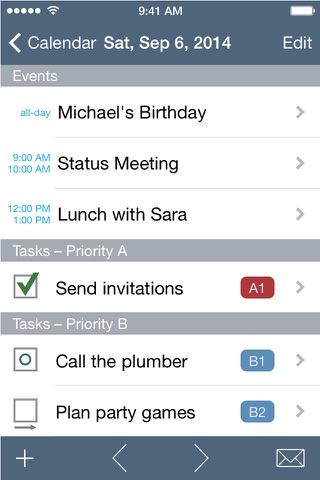 Benjamin – Task Manager and Calendar Inspired by Benjamin Franklin for iPhone screenshot 3