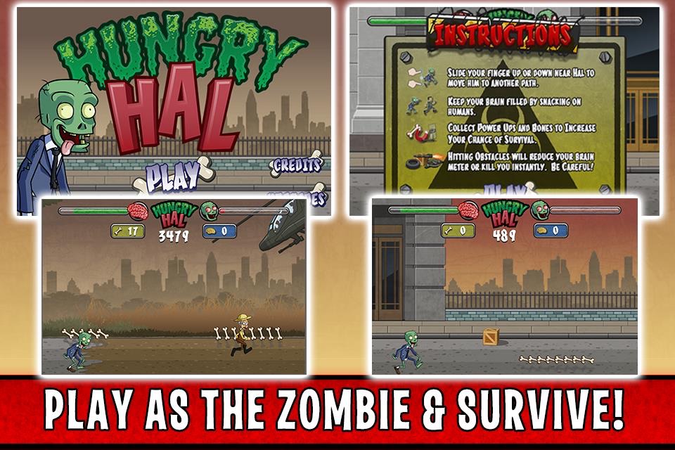 Hungry Hal - Zombie Infinite Runner screenshot 4