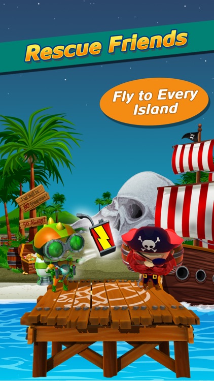 Jetpack Party – Fly, collect gas, & rescue friends for an island party: Play free fun family flying games screenshot-3