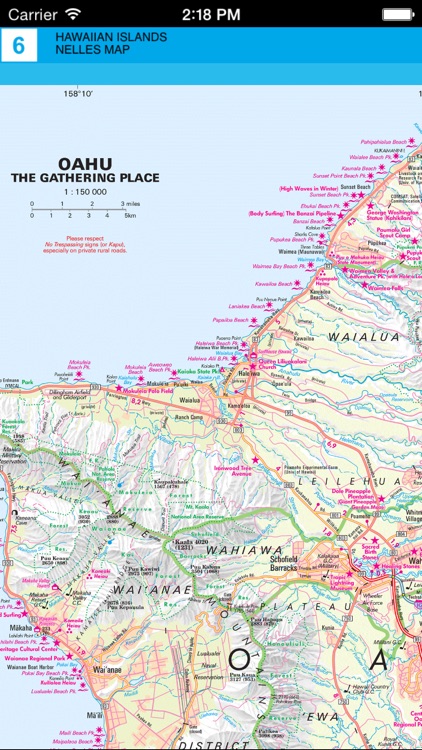 Hawaiian islands. Tourist map