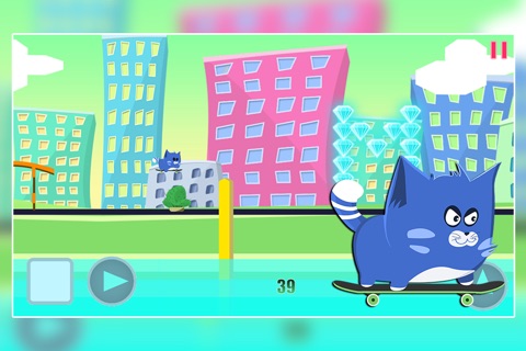 Little Kitty on a skateboard , the cat skate simulator - FREE screenshot 4