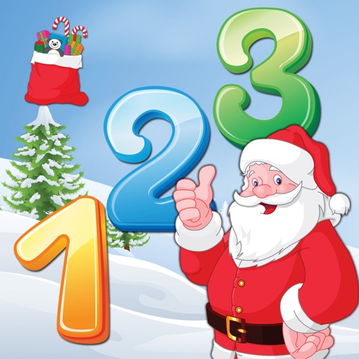 Math with Santa Free - Kids Learn Numbers, Addition and Subtraction Icon