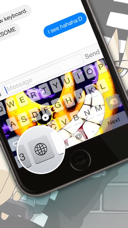 Custom Keyboard Cartoon Anime Manga : " Soul Eater Edition " Custom Color & Wallpaper Themes