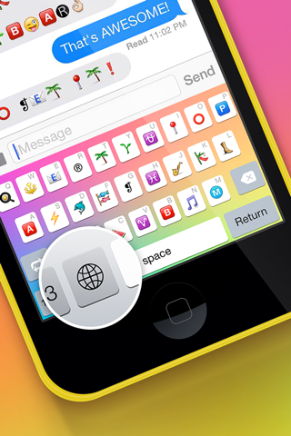 Emojizer Keyboard - Custom Emoji Font for iOS 8 screenshot 2