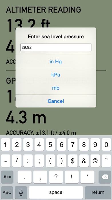 Pro Altimeter - Barometric Altimeter with Manual/GPS/METAR Calibration Screenshot 5