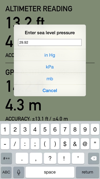 Pro Altimeter - Barometric Altimeter with Manual/GPS/METAR Calibration screenshot-4
