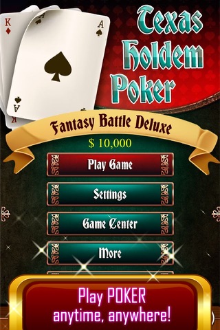 A Texas Holdem Poker Fantasy Battle Deluxe - Full Version screenshot 3