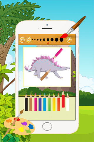 Dinosaur Coloring Book 2 - Drawing and Painting Colorful for kids games free screenshot 4