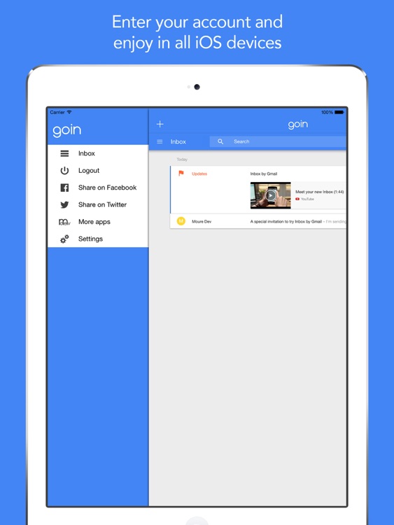 GoIn for Google Inbox: for iPad screenshot-4