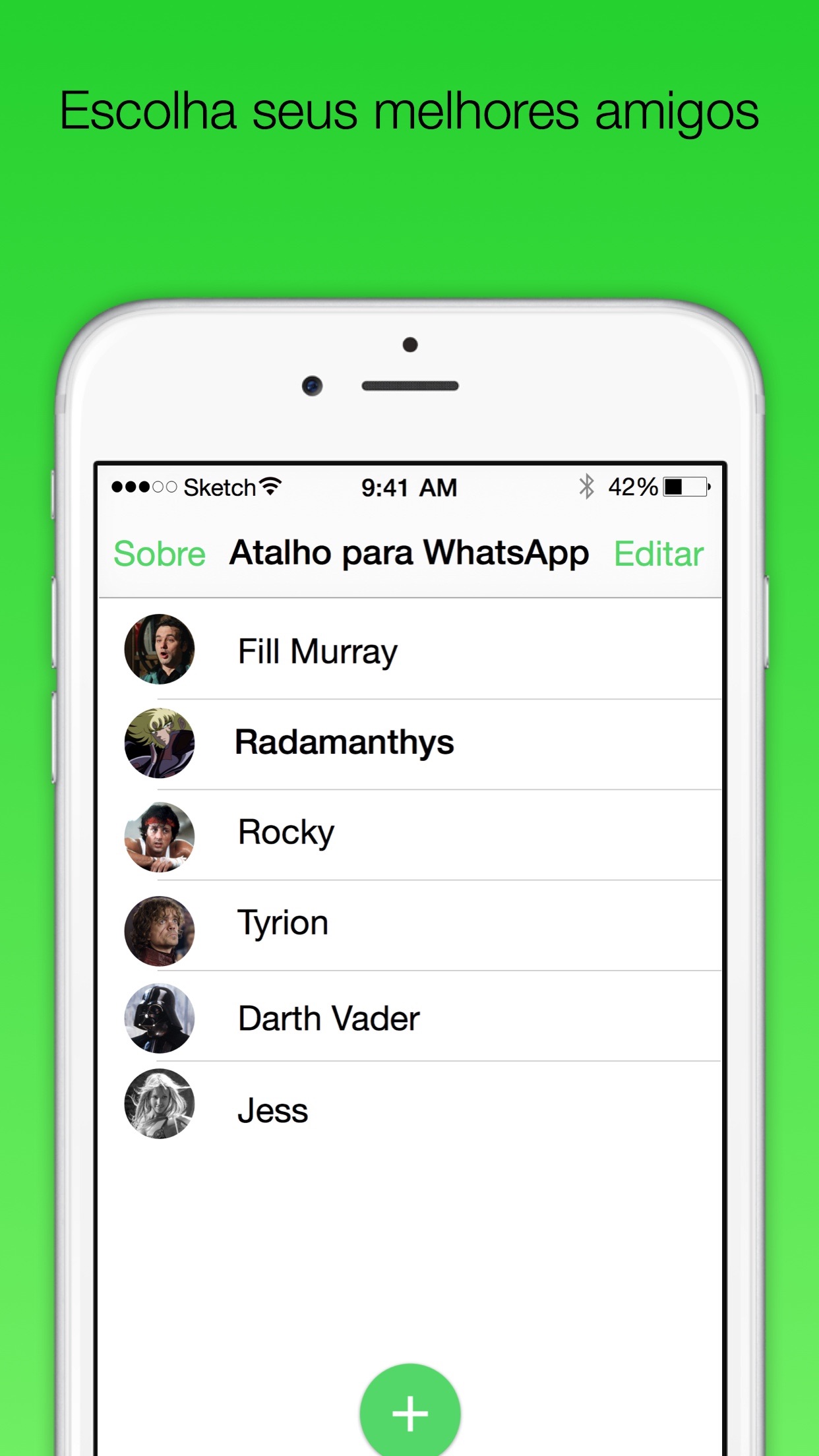 Screenshot do app Atalho para WA Plus - Widget para iniciar conversas com seus amigos
