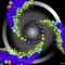 Draw mirrored spiraling patterns on the screen and watch them react to your iTunes music playlist