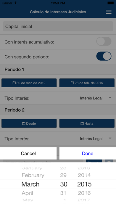 How to cancel & delete Cálculo de Intereses Judiciales from iphone & ipad 3