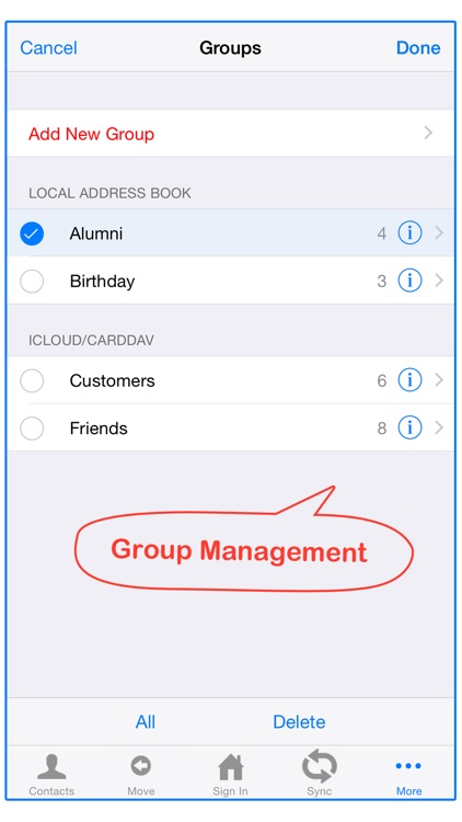 Move Contact: Contacts to Group screenshot-3