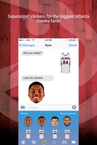 Atlanta Hawks Emoji Keyboard screenshot 2