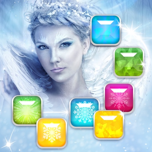 Ice Princess Frozen Snowflake matching Puzzle Game icon