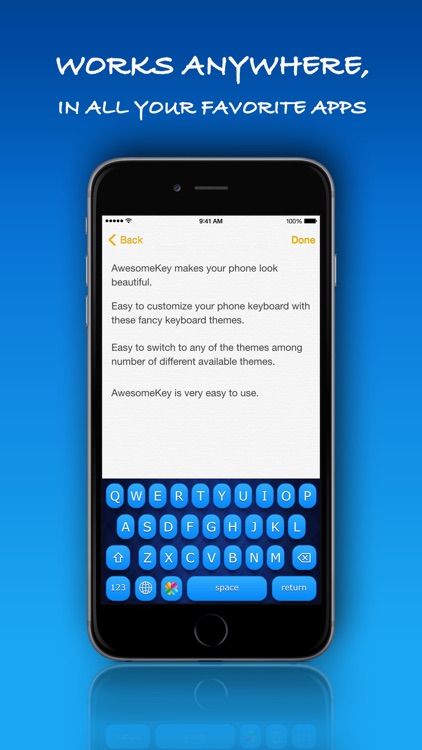 AwesomeKey Pro ™ color theme keyboard for iOS 8