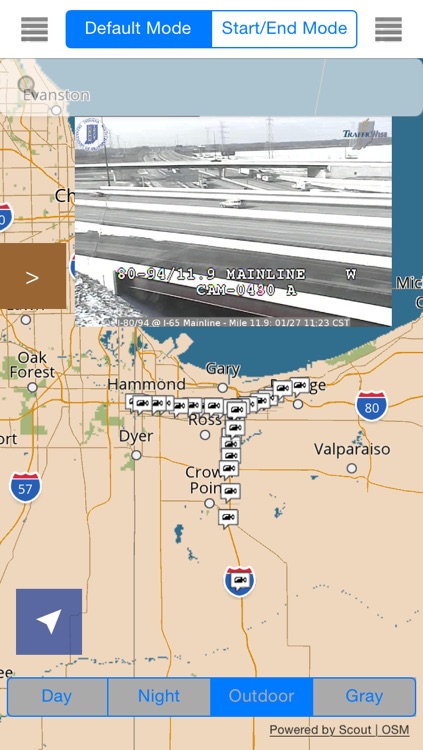 Indiana Offline Map with Traffic Cameras