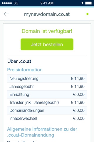 easyname Domaincheck & WHOIS screenshot 3