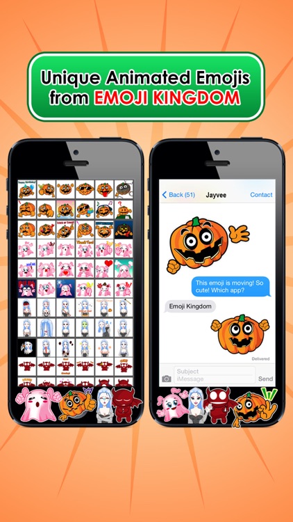 Emoji Kingdom 15 Free Pumpkin Halloween Emoticon Animated for iOS 8