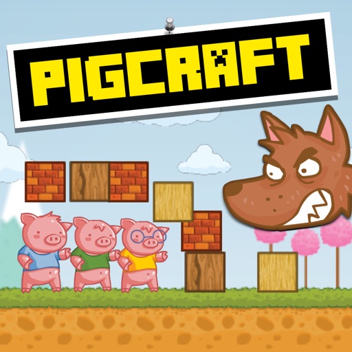 Pigcraft - Use your block building skills to protect the 3 little pigs from the big bad wolf!