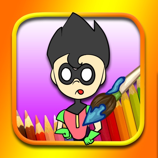 Painting coloring games kids teen titans go edition