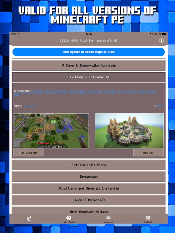 Seeds for Minecraft PE : Free Seeds Pocket Edition iPad app afbeelding 2